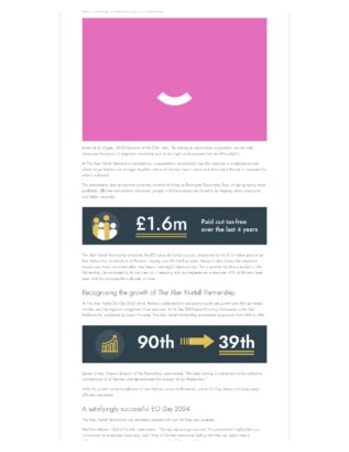 Alan Nuttall corporate day press release