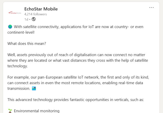EchoStar Mobile LinkedIn Post
