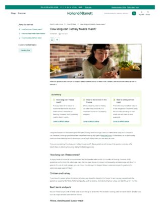 Holland & Barrett freezing meat blog page