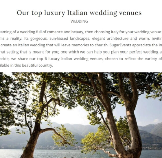 SugarEvents: Luxury Destination Wedding Feature