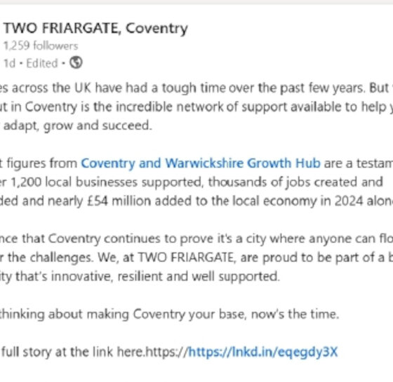 TWO FRIARGATE: Property Management LinkedIn Social Post