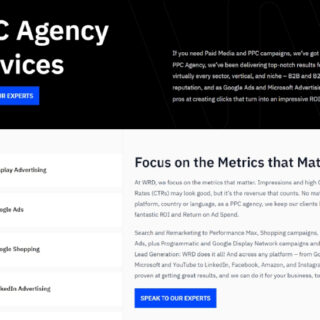 WRD: B2B Digital Marketing Agency Webpage