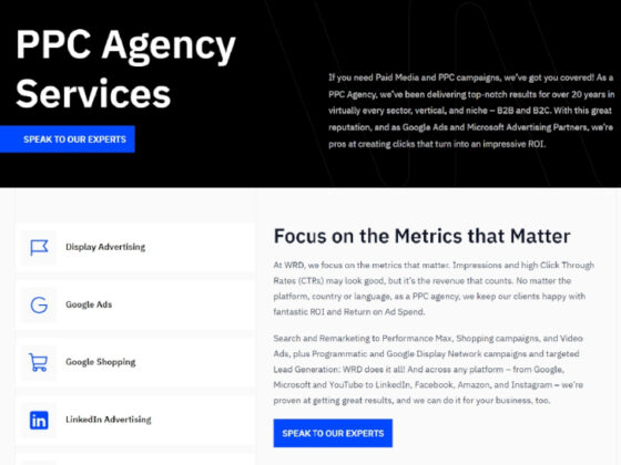 WRD: PPC Agency Services Webpage
